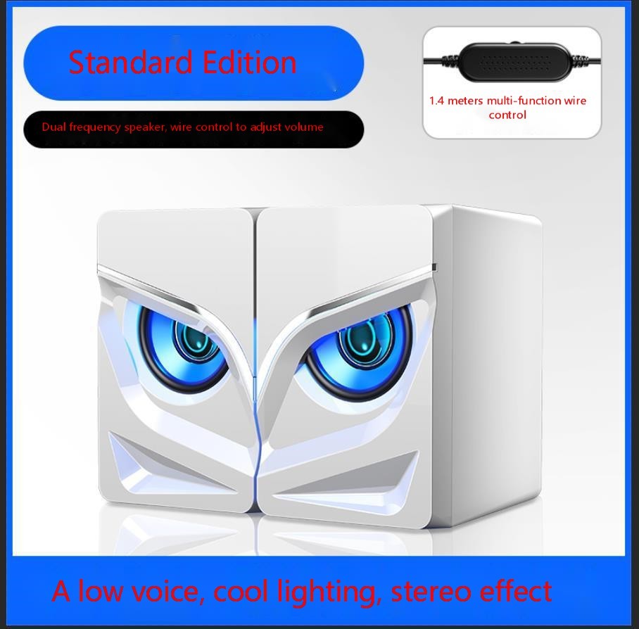 KTX-445523 Dual Desktop Speakers with AC and Battery Power Supply - Black & White Options