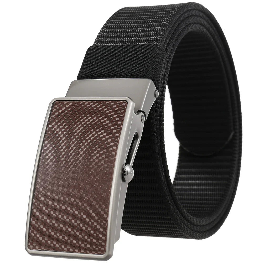 KTX-601683 Nylon Braided Men's Roller Buckle Belt - Model LY36-23553-1