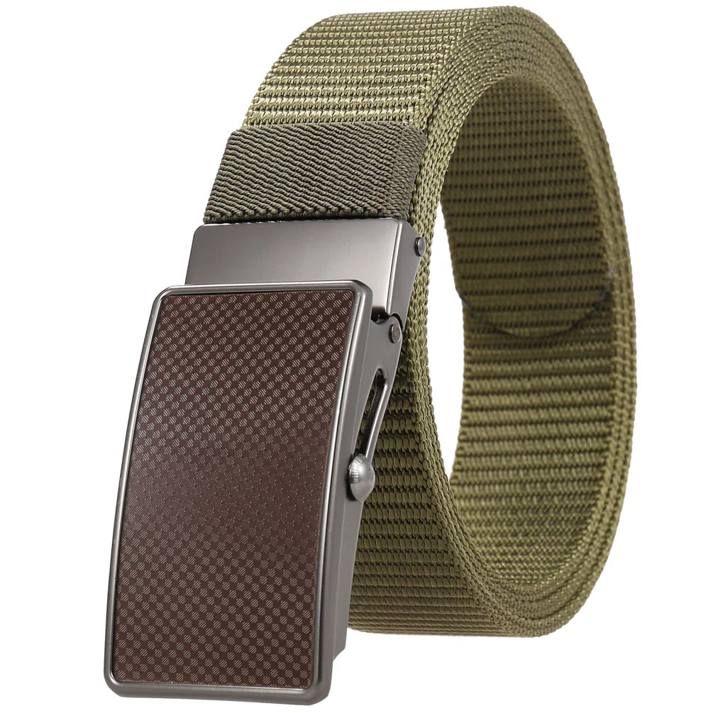 KTX-601683 Nylon Braided Men's Roller Buckle Belt - Model LY36-23553-1