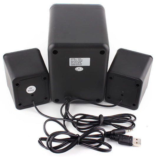 KTX-064659 Colorful Mini 2.1 USB Computer Speaker with 3.5mm Jack - Portable Audio for Home and Mobile Use