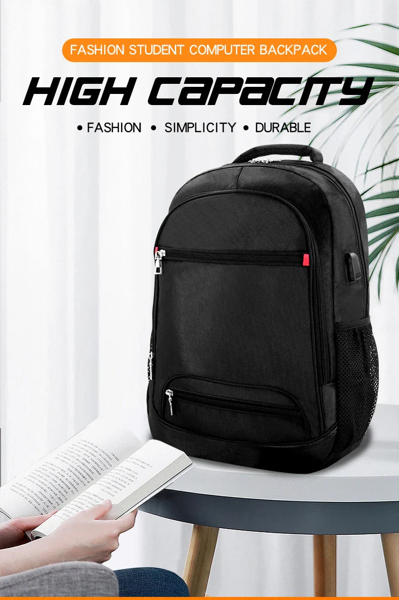 KTX-527763 Large Capacity USB Backpack for School and Laptops - Durable and Functional Backpack for Teens and Boys