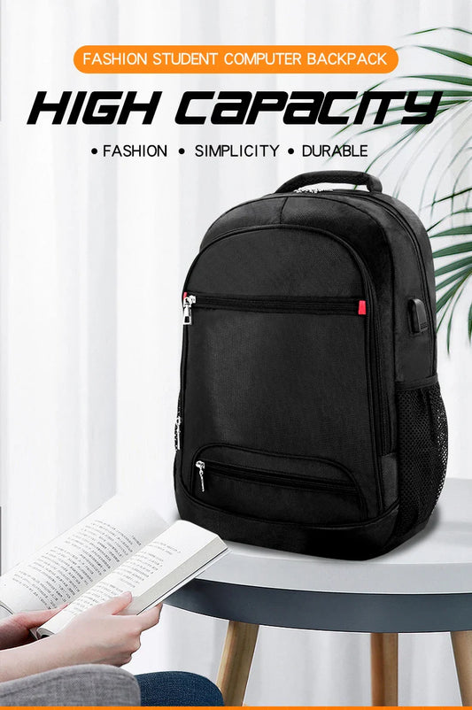 KTX-527763 Large Capacity USB Backpack for School and Laptops - Durable and Functional Backpack for Teens and Boys