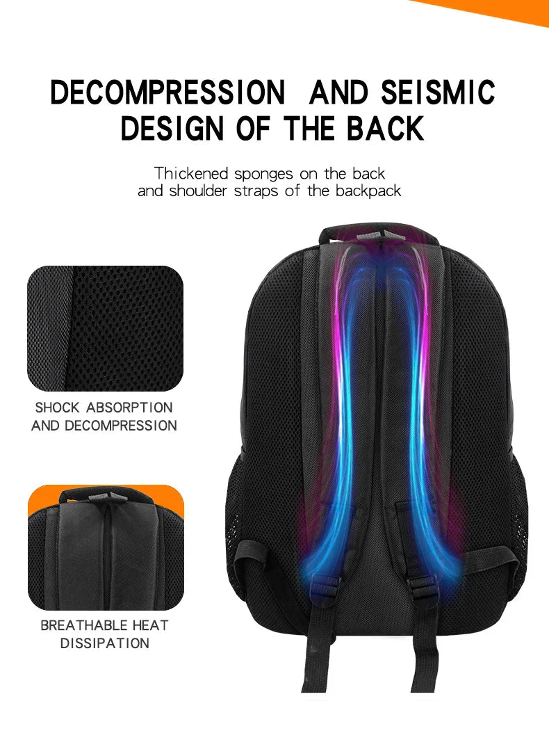 KTX-527763 Large Capacity USB Backpack for School and Laptops - Durable and Functional Backpack for Teens and Boys