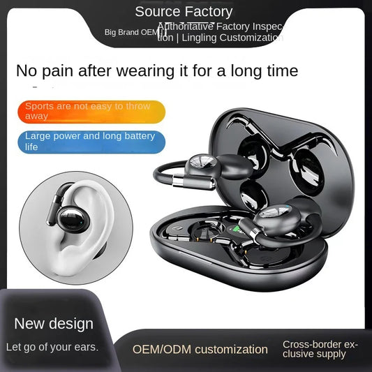 KTX-723155 True Wireless Bluetooth Sports Headset with LED Battery Indicator and Ear-Hanging Design