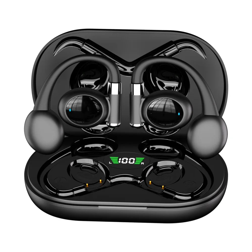 KTX-723155 True Wireless Bluetooth Sports Headset with LED Battery Indicator and Ear-Hanging Design