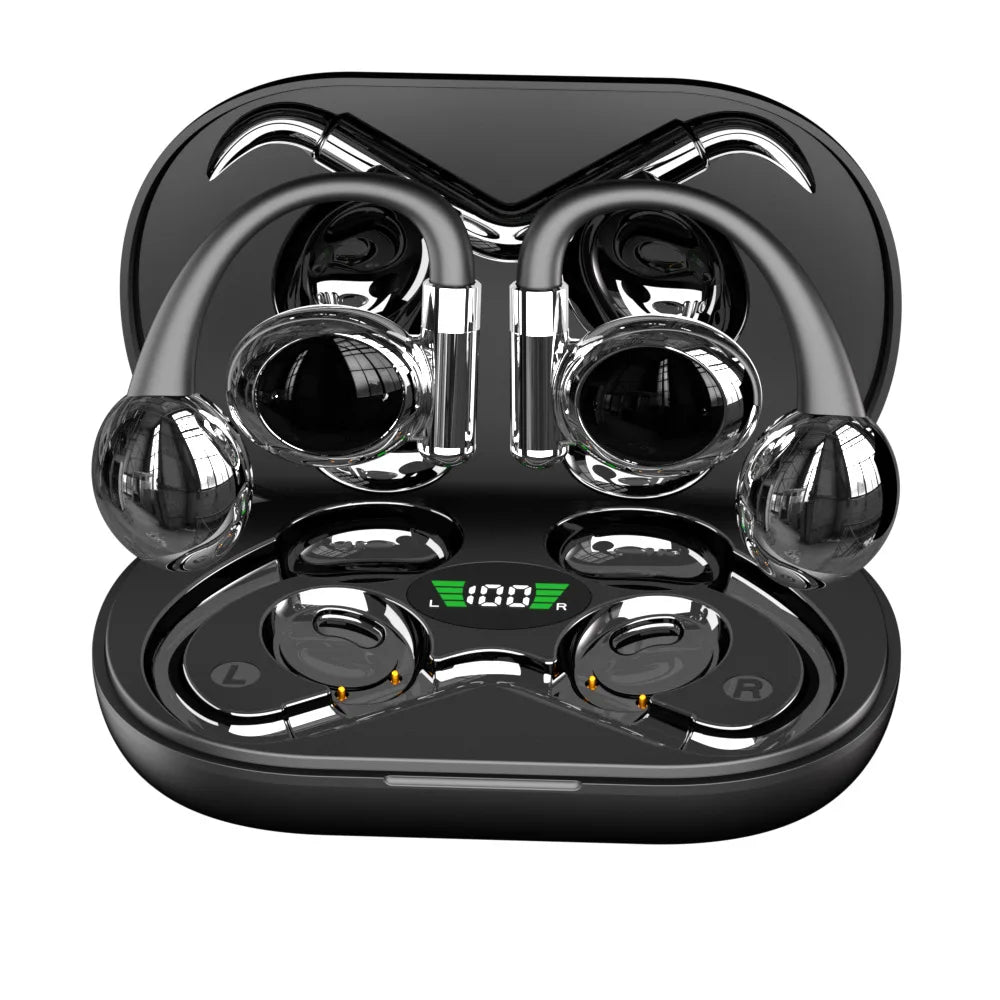 KTX-723155 True Wireless Bluetooth Sports Headset with LED Battery Indicator and Ear-Hanging Design