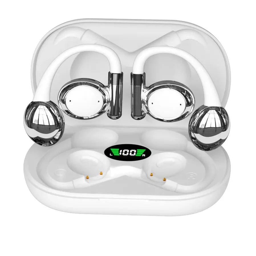 KTX-723155 True Wireless Bluetooth Sports Headset with LED Battery Indicator and Ear-Hanging Design