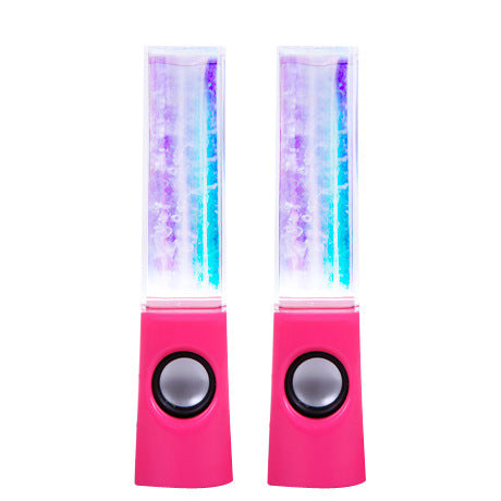 KTX-693011 Colorful Mini Dancing Water Speakers with LED Light Show – USB Powered 3.5mm Compatibility, 9-Inch Height