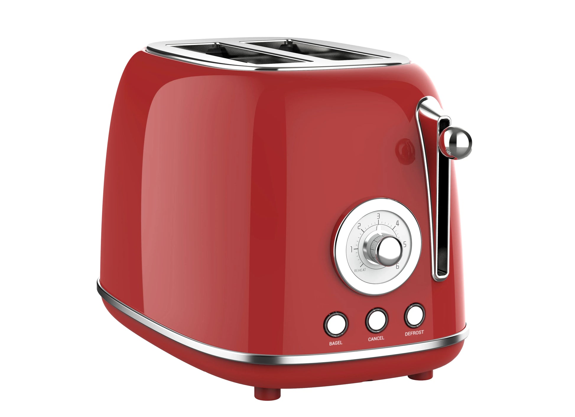 KTX-014355 Dual Slice Retro Electric Toaster with Adjustable Browning Levels from 1 to 6