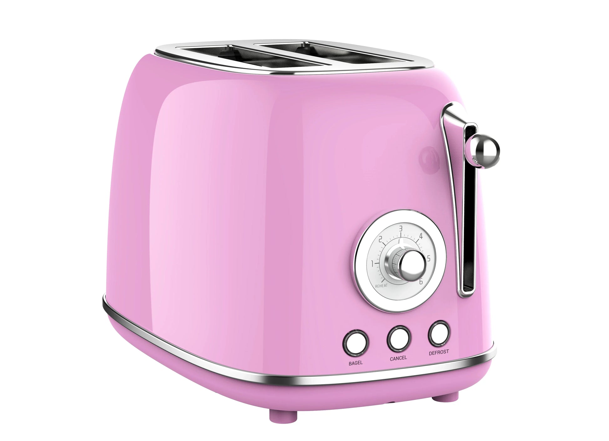 KTX-014355 Dual Slice Retro Electric Toaster with Adjustable Browning Levels from 1 to 6