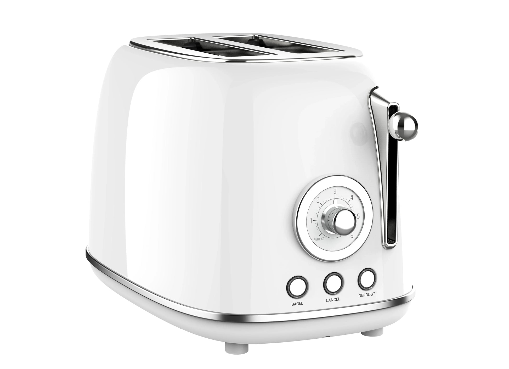 KTX-014355 Dual Slice Retro Electric Toaster with Adjustable Browning Levels from 1 to 6