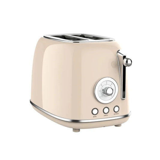 KTX-014355 Dual Slice Retro Electric Toaster with Adjustable Browning Levels from 1 to 6