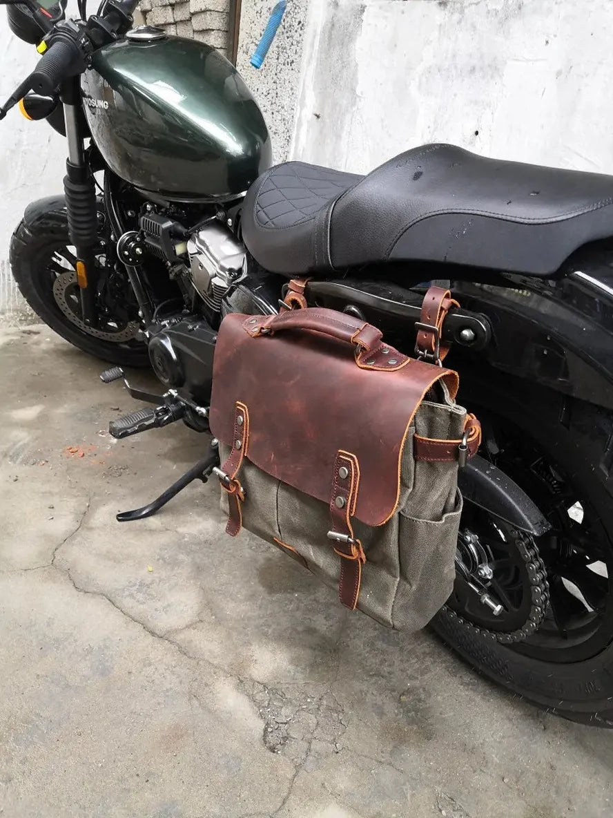 KTX-598547 Wear-Resistant Leather Belt Strap for Motorcycle and Bicycle Bags