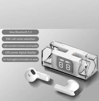 KTX-538067 Calus 6 Pro Wireless Earbuds with Bluetooth 5.3 and Transparent Charging Case