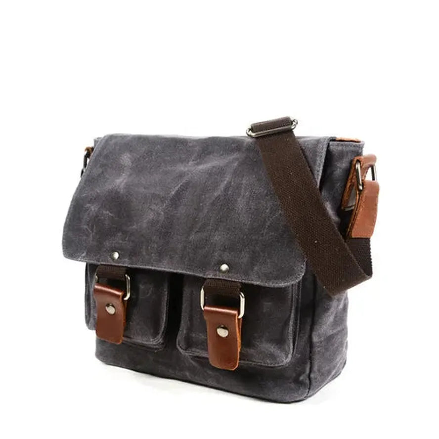 KTX-614355 Large Capacity Motorcycle Side Bag Thickened Canvas Luggage with Zipper Closure