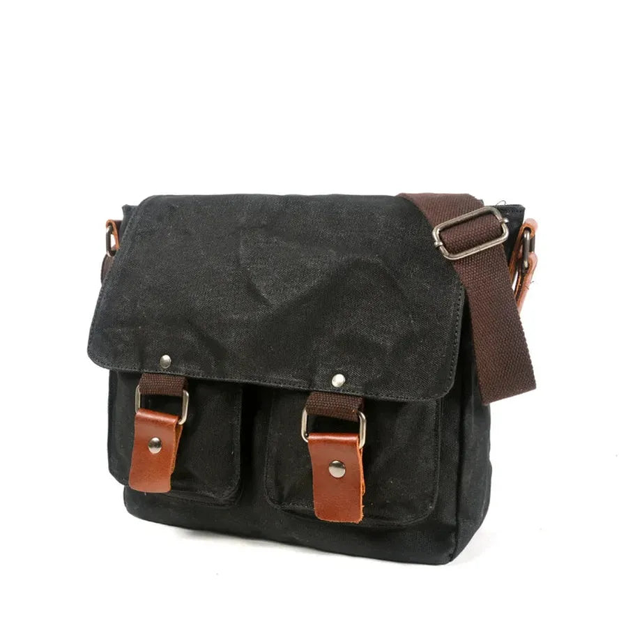 KTX-614355 Large Capacity Motorcycle Side Bag Thickened Canvas Luggage with Zipper Closure