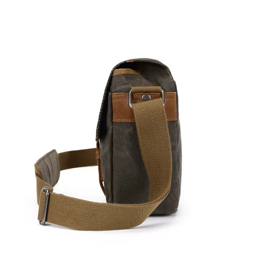 KTX-843731 Waterproof Oil Wax Canvas DSLR Camera Bag - Retro Style Microsingle Shoulder Bag