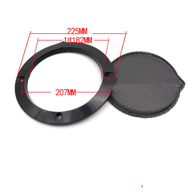 KTX-409299 Car Subwoofer Speaker Protective Cover - 2" to 10" Sizes, Metal and ABS Construction, Black Finish