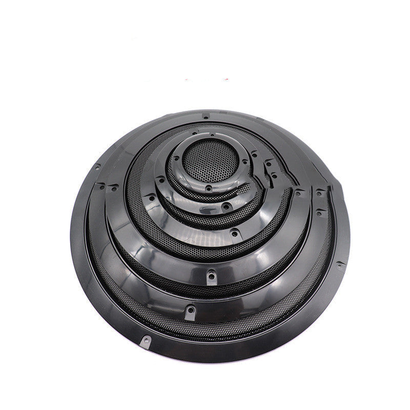 KTX-409299 Car Subwoofer Speaker Protective Cover - 2" to 10" Sizes, Metal and ABS Construction, Black Finish