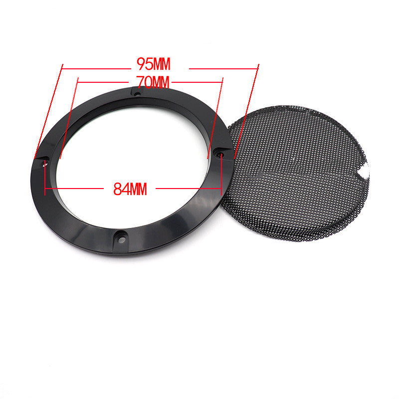 KTX-409299 Car Subwoofer Speaker Protective Cover - 2" to 10" Sizes, Metal and ABS Construction, Black Finish