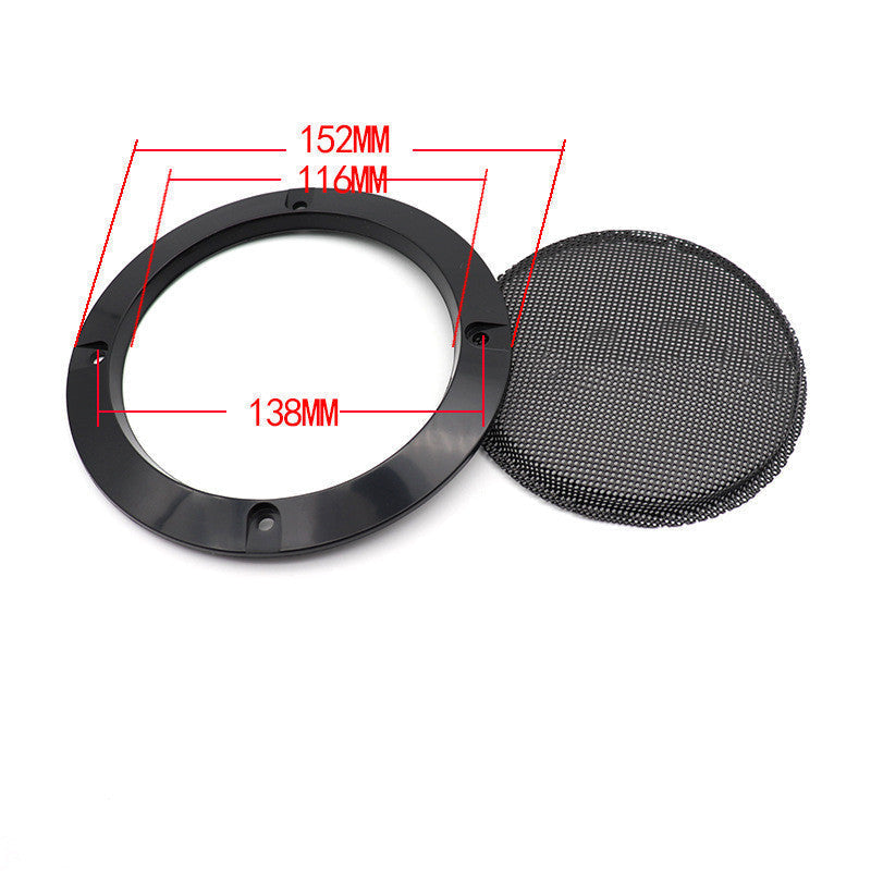 KTX-409299 Car Subwoofer Speaker Protective Cover - 2" to 10" Sizes, Metal and ABS Construction, Black Finish