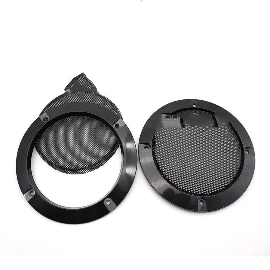 KTX-409299 Car Subwoofer Speaker Protective Cover - 2" to 10" Sizes, Metal and ABS Construction, Black Finish