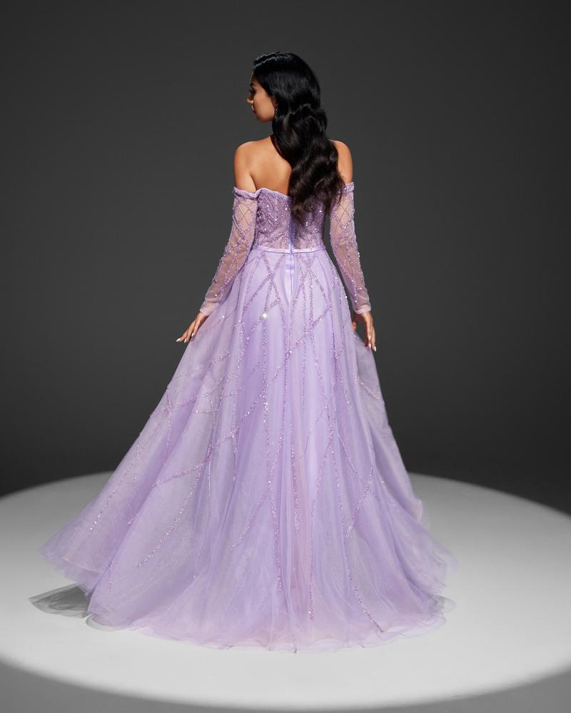 KTX-331475 Elegant Purple Evening Dress for Women - Style EZ25015