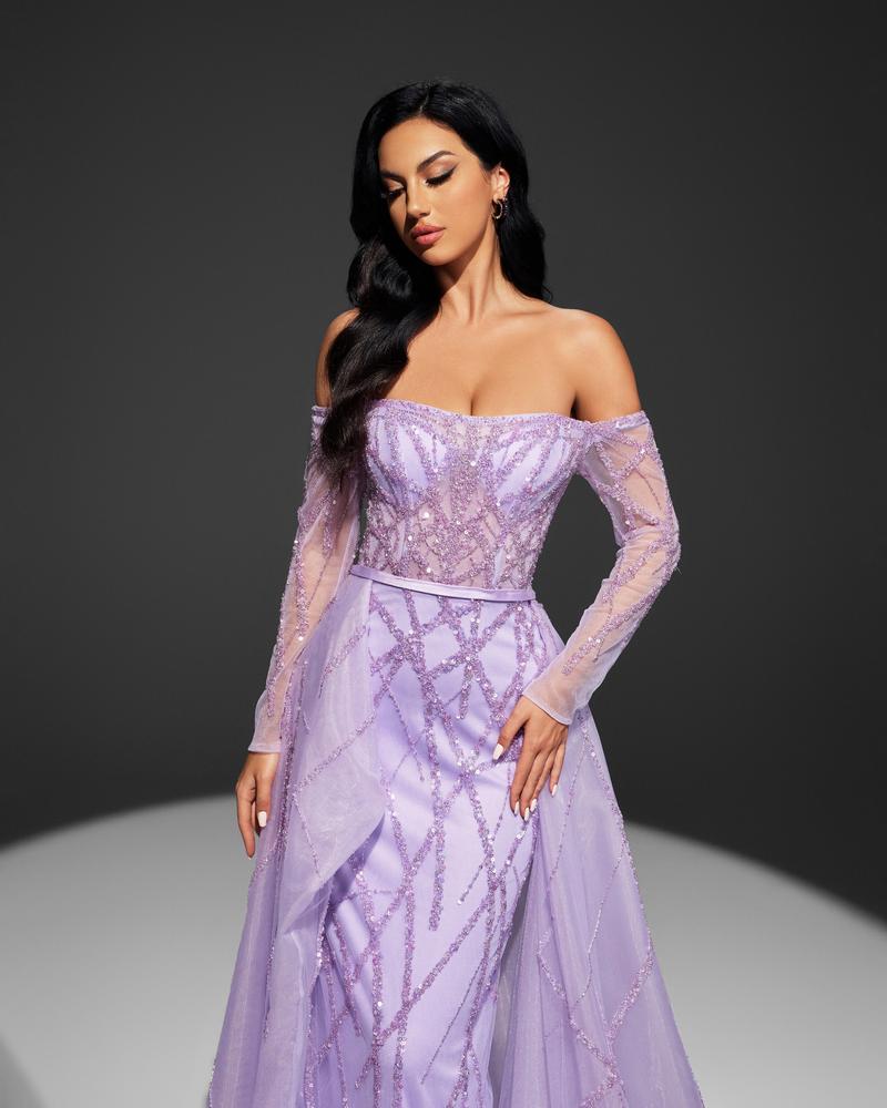 KTX-331475 Elegant Purple Evening Dress for Women - Style EZ25015