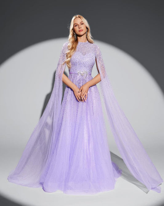 KTX-986835 Elegant Purple Dress for Ladies - Style EZ25004