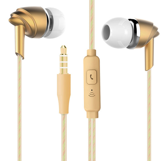 KTX-029587 Universal In-Ear Subwoofer Earplugs with Wired Connectivity for Android, iOS, and WindowsMobile – Available in Gold, Rose Gold, and Silver