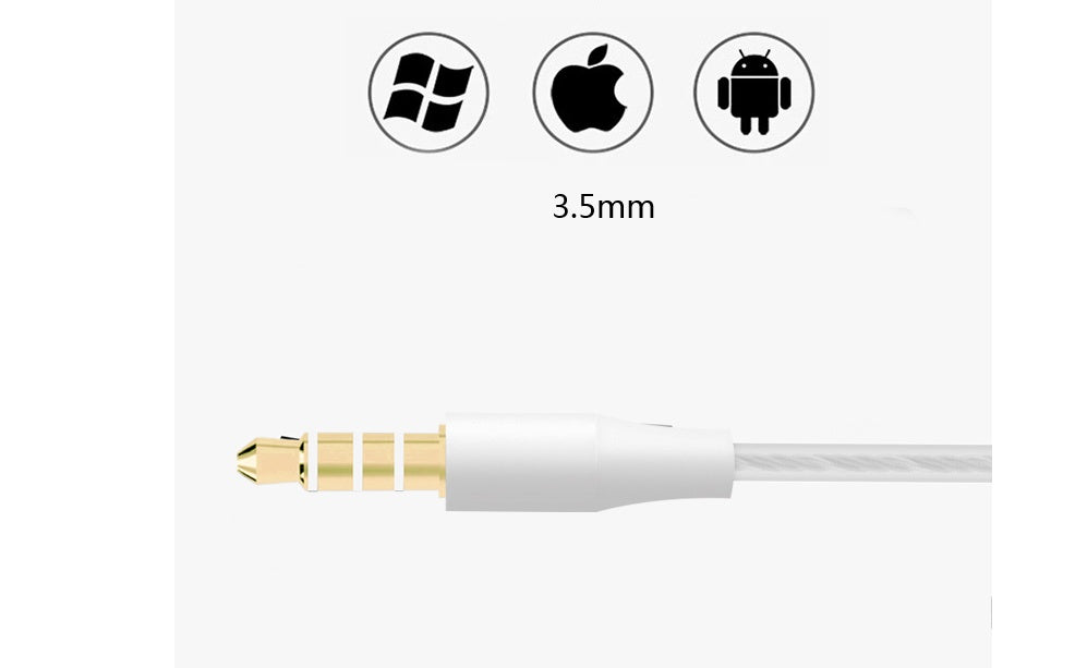 KTX-029587 Universal In-Ear Subwoofer Earplugs with Wired Connectivity for Android, iOS, and WindowsMobile – Available in Gold, Rose Gold, and Silver