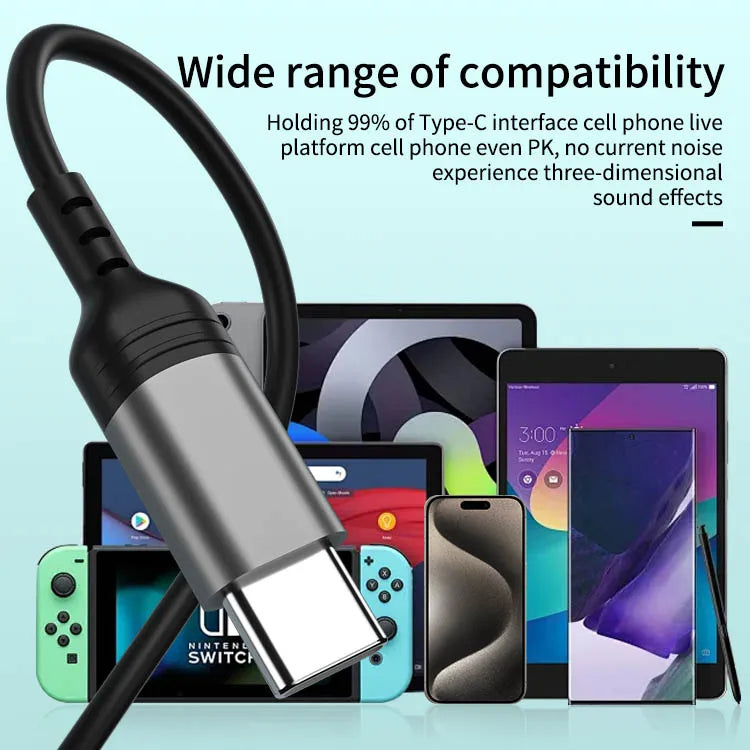 KTX-000851 Wired In-Ear Microphone Earphones for Live Broadcast, K-Song, Singing, and Gaming