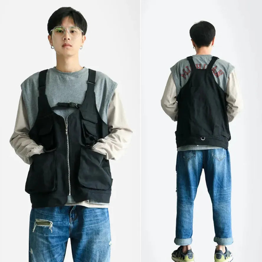 KTX-684499 Multifunctional Outdoor Apron Vest for Camping, Fishing, Gardening, and More