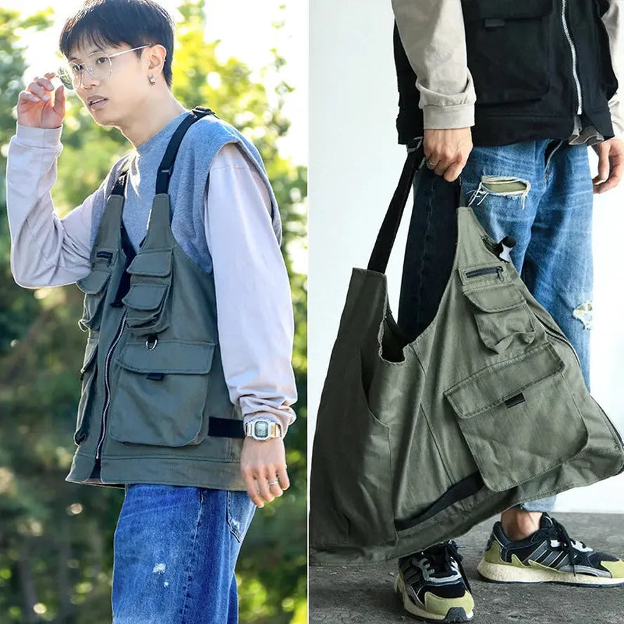 KTX-684499 Multifunctional Outdoor Apron Vest for Camping, Fishing, Gardening, and More