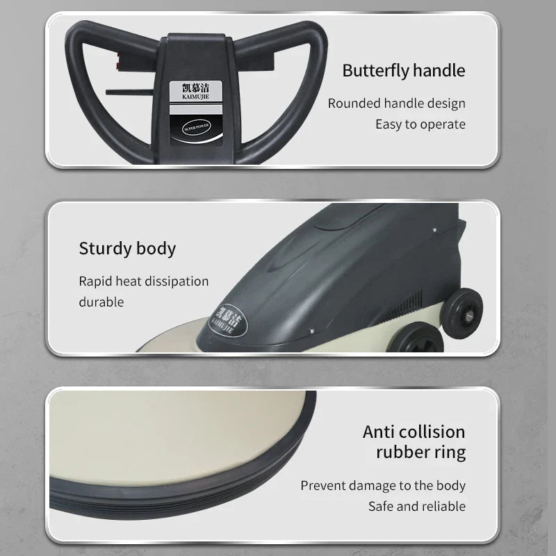 KTX-437715 Multi-Function 20 Inch Floor Polishing Machine with Single Brush - Manual Floor Scrubber for Industrial Use