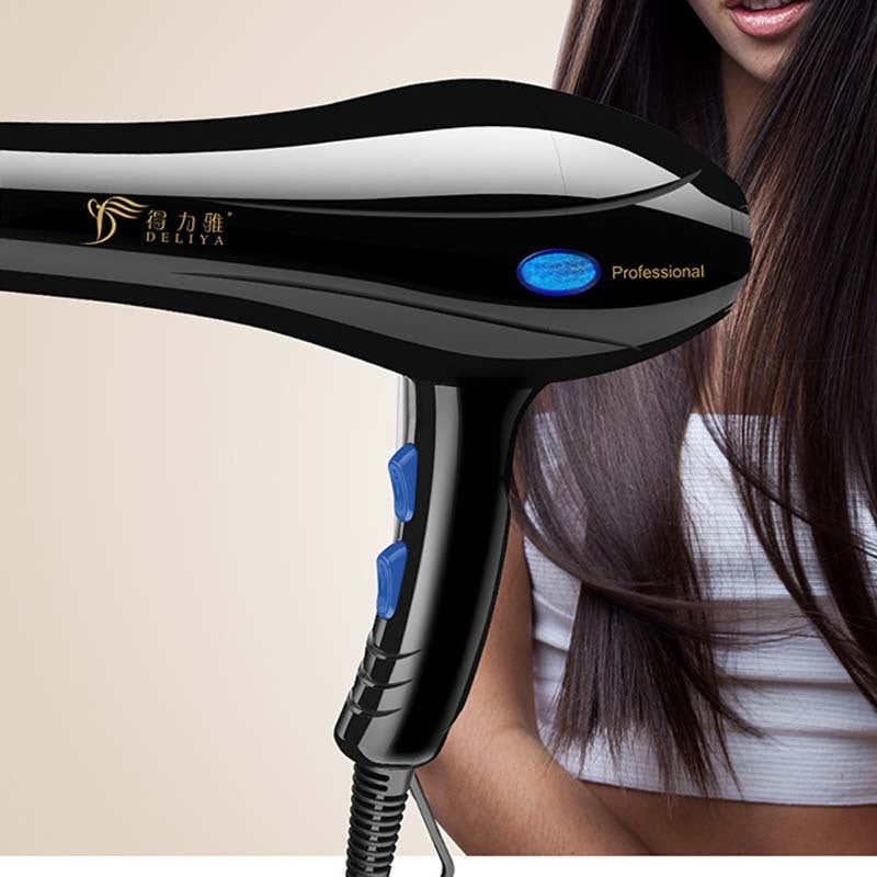 KTX-187923 High-Power Negative Ion Hair Dryer with 5 Speed Settings, Hot & Cold Air Function, and Accessories Included