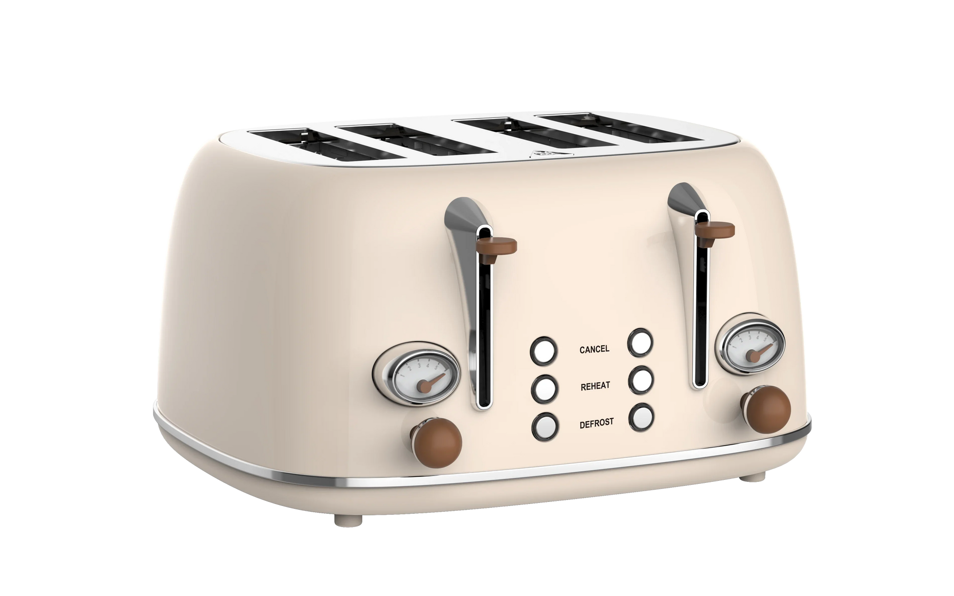 KTX-439187 Stainless Steel Electric 4-Slice Bread Toaster with Removable Crumb Tray