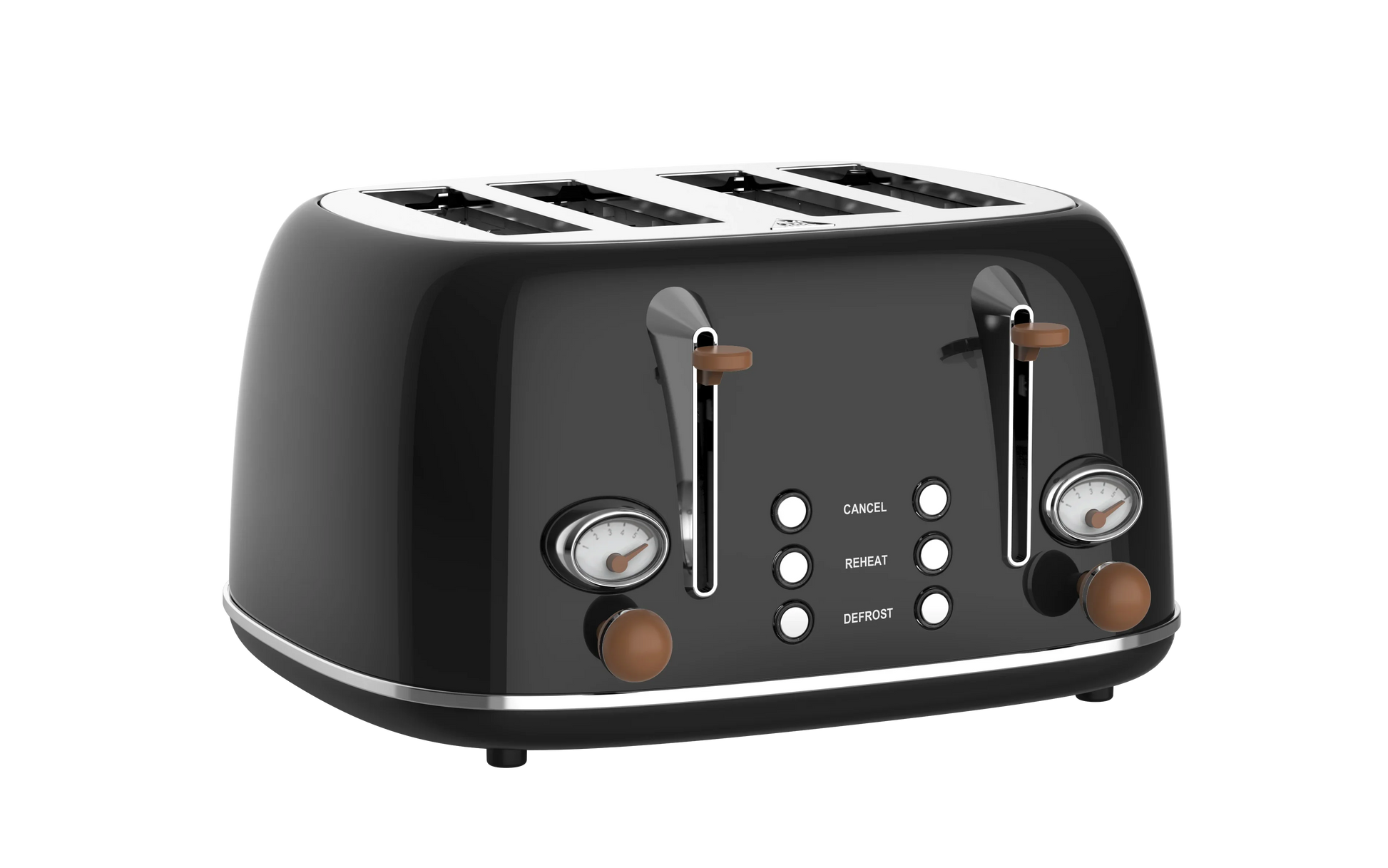 KTX-439187 Stainless Steel Electric 4-Slice Bread Toaster with Removable Crumb Tray