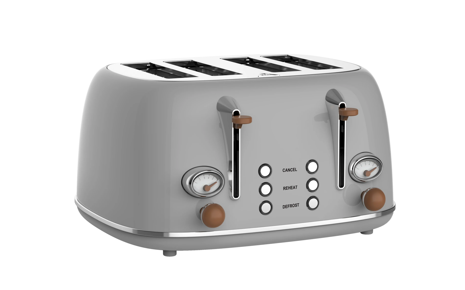 KTX-439187 Stainless Steel Electric 4-Slice Bread Toaster with Removable Crumb Tray
