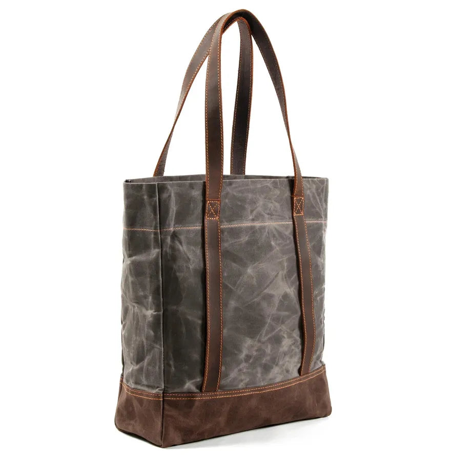 KTX-938771 Vintage Waxed Canvas Leather Shoulder Bag in Green, Grey, and Black - Eco-Friendly Daily Use Armpit Bag