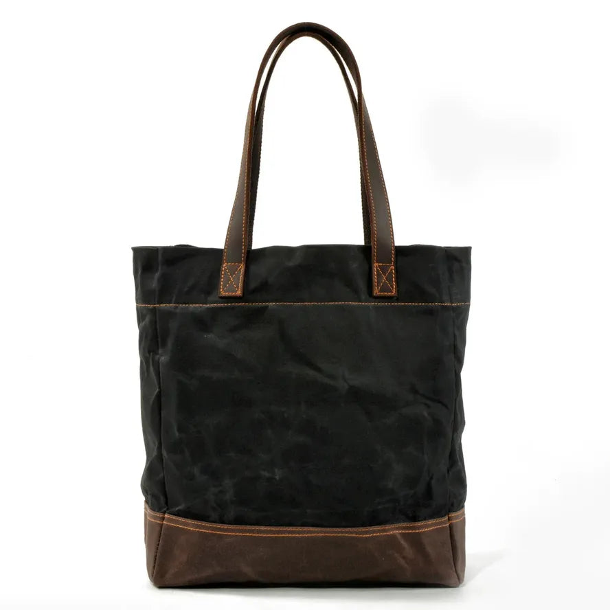 KTX-938771 Vintage Waxed Canvas Leather Shoulder Bag in Green, Grey, and Black - Eco-Friendly Daily Use Armpit Bag
