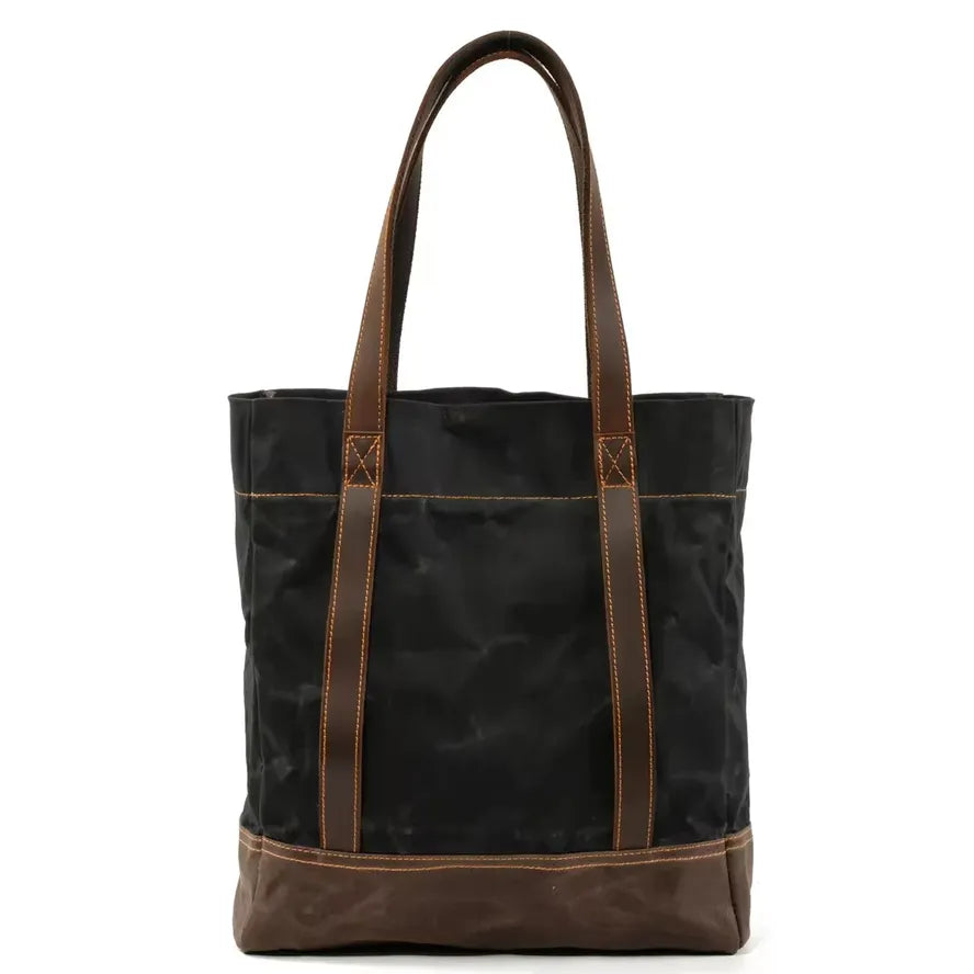 KTX-938771 Vintage Waxed Canvas Leather Shoulder Bag in Green, Grey, and Black - Eco-Friendly Daily Use Armpit Bag