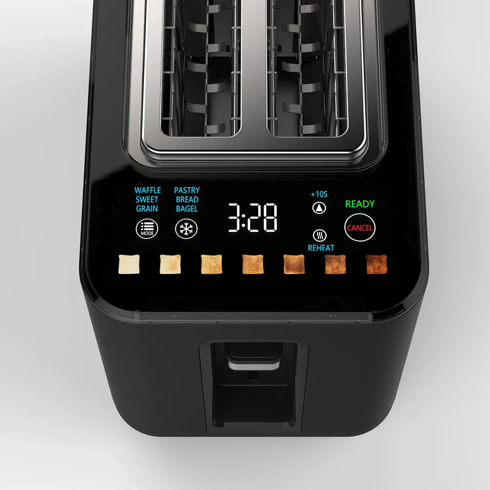 KTX-224467 Digital Timer Bread Toaster with Smart Touchscreen and Sandwich Clamps
