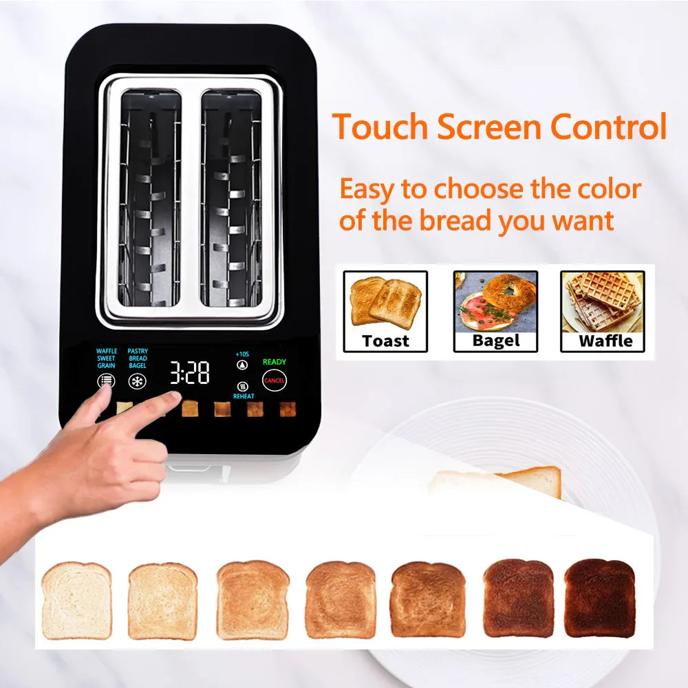 KTX-224467 Digital Timer Bread Toaster with Smart Touchscreen and Sandwich Clamps