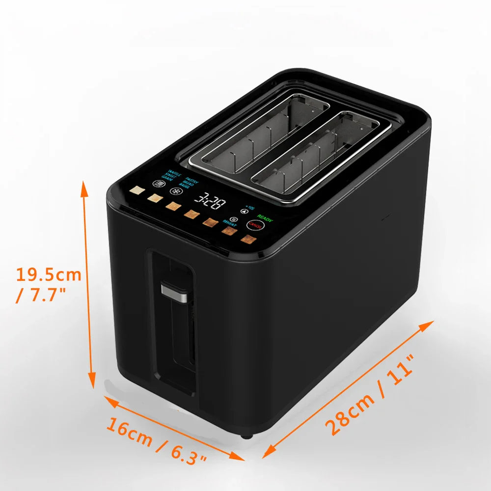 KTX-224467 Digital Timer Bread Toaster with Smart Touchscreen and Sandwich Clamps