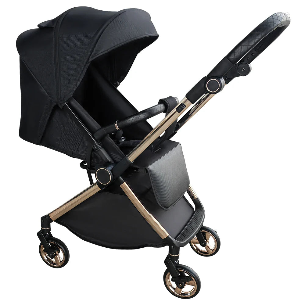 KTX-336723 Lightweight Aluminium Frame Baby Stroller, One-Hand Foldable Pushchair with Canopy