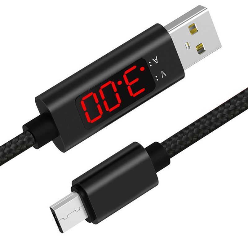 KTX-709395 Nylon Smart Display Data Cable for iPhone and Android Devices – Fast Charging and Data Transfer