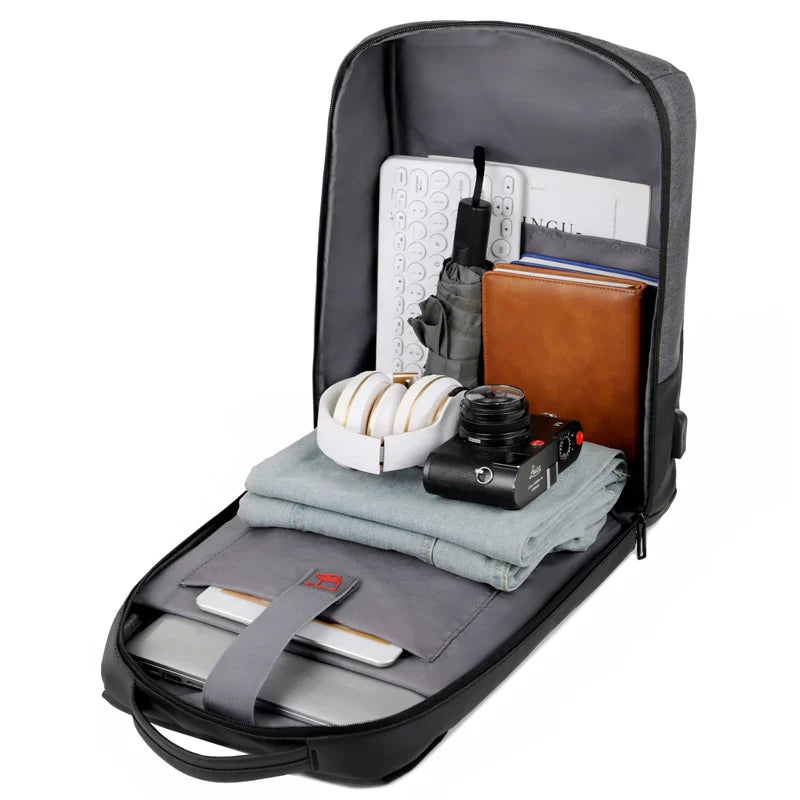 KTX-945683 Adjustable Large Capacity Outdoor Laptop Backpack with USB Charging Port for Travel and Office Use