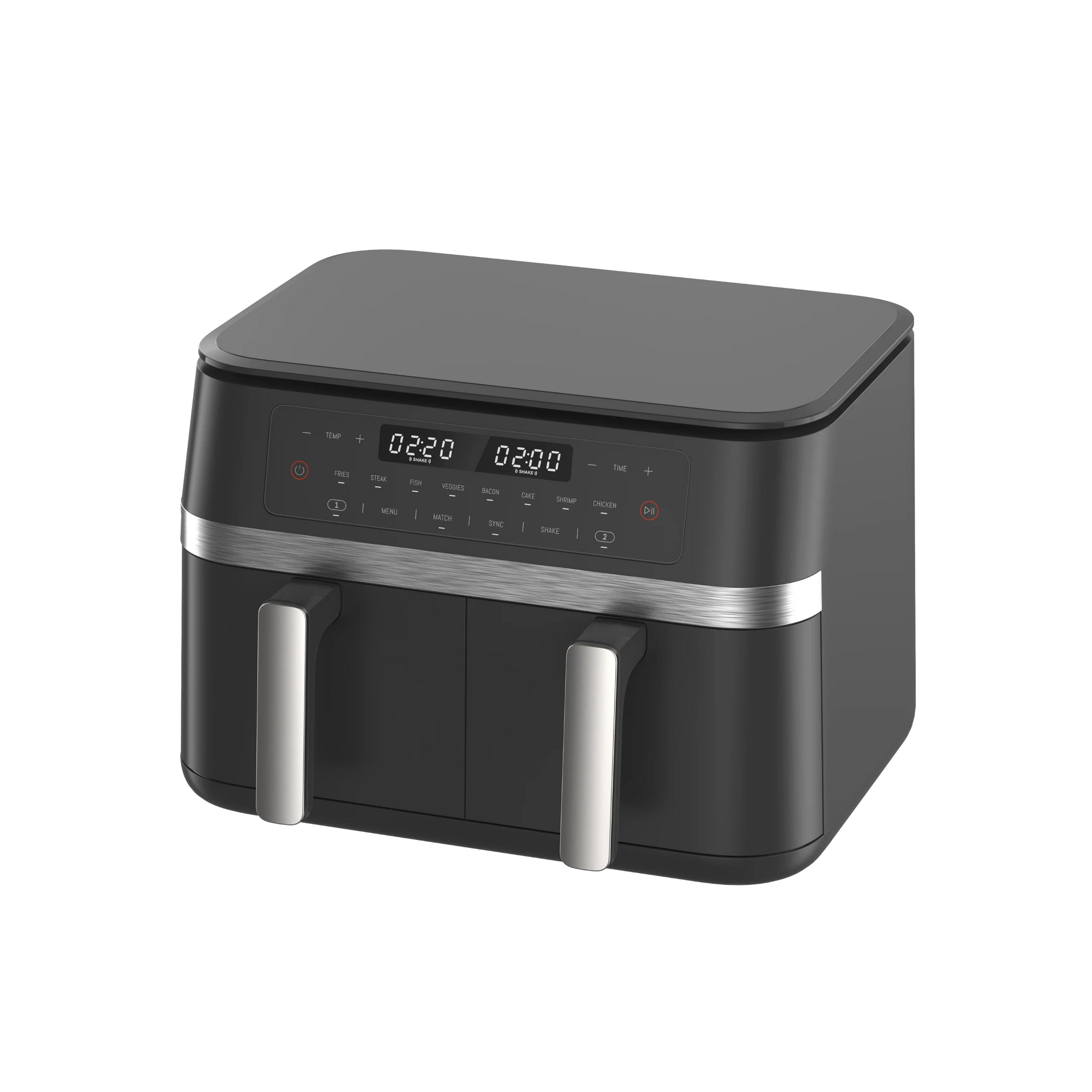 KTX-909971 Stainless Steel 11L Air Fryer with Dual-Core Technology and Twin Turbo Fans for Efficient Cooking