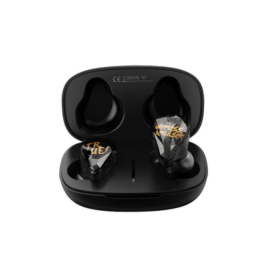 KTX-852947 Wireless Bluetooth Headset with Dual Ear Support, 10m Range, Voice Control and Music Functionality in Black and White